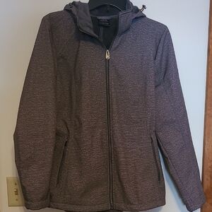 Zeroxposure Womens Gray Insulated Zip Hooded Jacket SZ L